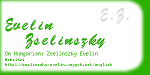 evelin zselinszky business card